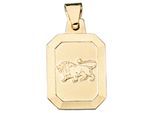 Sternzeichenanhänger JOBO "Anhänger Sternzeichen", gelbgold 333, Schmuckanhänger, Damen, Löwe, Gelbgold 333, 333 Gold achteckig