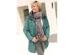 Steppjacke CASUAL LOOKS, Damen, Gr. 24, grün (jadegrün), 100% Polyester, gemustert, mehrfarbig, unifarben, figurumspielend, Jacken Steppjacke