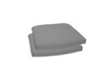 Gartensitzkissenset, Grau, Textil, 2-teilig, Uni, Füllung: Schaumstoff, Vlies, 40-47x5x45 cm, Oeko-Tex® Standard 100, pflegeleicht, hochwertige Qualität, langlebig, für den Außenbereich geeignet, Outdoor-Kissen, Outdoor-Sitzkissen