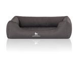 Tierbett KNUFFELWUFF "Leon Velour XL, 105 x 75 cm, Anthrazit", grau (anthrazit), B/H/L: 75cm x 105cm, Tierbetten, Tierbett
