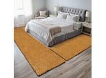 Hochflor-Bettumrandung GOODPRODUCT "Banji", gold (goldgelb), H:37mm, Obermaterial: 100% Polypropylen, Bettumrandungen, Hochflor-Bettumrandung, Uni Farben, weich und flauschig, auch als Läufer & in rund erhältlich