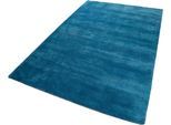 Teppich ESPRIT "Loft ESP-4223" Gr. 3, blau (petrol, blau), B:120cm H:20mm L:170cm, Kunstfaser, Teppiche, Teppich, Wohnzimmer, grosse Farbauswahl, sehr weicher Flor, dicht gewebt, robust