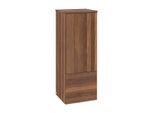 Villeroy und Boch Antao Mittelschrank L43100HM mit Beleuchtung, 1 Tür, 414 x 1039 x 356 mm, Front mit Struktur, Warm Walnut / Warm Walnut
