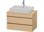 Duravit DuraStyle Waschtisch-Unterschrank DS530703030 80 x 47,8 cm, Eiche natur, für Konsole, 2 Schubkästen
