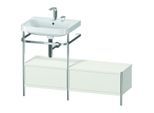 Duravit Happy D.2 Plus Möbelwaschtisch-Kombination HP4860E3939 120x49cm, mit Metallkonsole, 2 Hahnlöcher, nordic weiß seidenmatt
