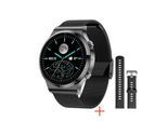 TPFNet Smart Watch / Fitness Tracker IP68 für Damen & Herren - Milanaise Armband - Android & IOS - Silber