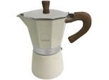 Espressokocher GNALI & ZANI "Venezia", beige (cremefarben), B:11cm H:23cm T:20cm, Kaffeemaschinen, 9 Tassen, Induktion, Made in Italy