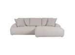 Carryhome Ecksofa, Schlamm, Kunststoff, 2-3-Sitzer, Füllung: Polyetherschaumkern, Ottomane rechts, L-Form, 286x195 cm, Stoffauswahl, seitenverkehrt erhältlich, Rücken echt, Wohnzimmer, Sofas & Couches, Wohnlandschaften, Ecksofas