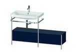 Duravit Happy D.2 Plus Möbelwaschtisch-Kombination HP4862O9898 140x49cm, mit Metallkonsole, 1 Hahnloch, nachtblau seidenmatt