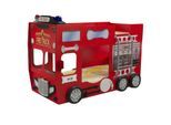 Autobett Feuerwehr ¦ rot ¦ Maße (cm): B: 116 H: 146 T: 207.0