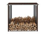 vidaXL Brennholzlager Verzinkter Stahl 172x91x154 cm Braun