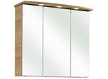 Xora Spiegelschrank Paula, Eiche, Metall, 6 Fächer, 75x72x20 cm, Badezimmer, Badezimmerspiegel, Spiegelschränke