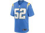 Footballtrikot NIKE "Nike Trikot Los Angeles Chargers NFL Home Game Jersey Mack 52", Herren, Gr. XL, blau (mehrfarbig), 100% Polyester, Trikots