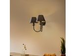 Wandleuchte Bona, zweiflammig, schwarz