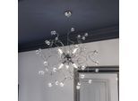 Hängeleuchte Trilly in Chrom mit Kristallen