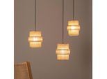Hängeleuchte Calisto, Jute, naturbraun, 3-flammig, dezentral