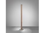 Quitani LED-Stehleuchte Elis, nussbaum/nickel