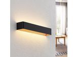Arcchio LED-Wandlampe Karam, 53 cm, schwarz, Metall, up/down