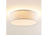 Lindby LED-Deckenlampe Ellamina, 40 cm, weiß, Textil