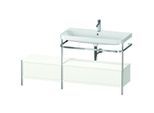 Duravit Happy D.2 Plus Möbelwaschtisch-Kombination HP4858O3636 160x49cm, mit Metallkonsole, 1 Hahnloch, weiß seidenmatt