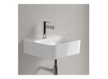 Villeroy & Boch Finion Handwaschbecken 436444R1 430 x 390 x 140 mm, mit verdecktem Überlauf, Weiß Alpin CeramicPlus