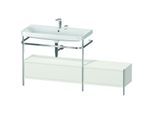 Duravit Happy D.2 Plus Möbelwaschtisch-Kombination HP4863E3939 160x49cm, mit Metallkonsole, 2 Hahnlöcher, nordic weiß seidenmatt