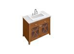 Villeroy und Boch HOMMAGE Einbau-Waschtisch 7102A1R1 63x52,5cm, 3 Hahnlöcher, Überlauf, weiß C-plus