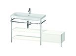 Duravit Happy D.2 Plus Möbelwaschtisch-Kombination HP4853O3636 160 x 49 cm, 1 Hahnloch, weiß seidenmatt, mit Metallkonsole