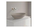 Villeroy und Boch Loop & friends Aufsatz-Waschtisch 4A4700AM 56x38cm, oval, ohne Hahnlochbank, mit Überlauf, almond CeramicPlus