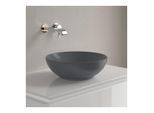 Villeroy und Boch Loop & friends Aufsatz-Waschtisch 4A4500i4 Ø 38cm, ohne Hahnlochbank, mit Überlauf, graphite CeramicPlus