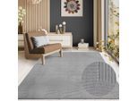Teppich THE CARPET "Rio", grau, B:200cm H:8mm L:280cm, Polyester, Teppiche, Teppich