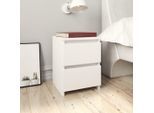 vidaXL Nachttische 2 Stk. Weiß 30x30x40 cm Holzwerkstoff