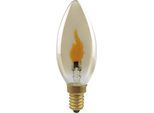 SEGULA LED-Filament "LED Kerze smokey grau, E14", smokey, L:10cm Ø:3,5cm, Leuchtmittel