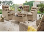 Gartenlounge-Set DESTINY "MERANO", beige (pearl shell), Obermaterial: 100% Polyester. Füllung: 100% Polyurethan, Sitzmöbel-Sets, Gartenlounge-Set