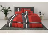 Bettwäsche H.I.S "Cassia", rot, B/L: 135cm x 200cm, 1 Stk., 1 Stk., Linon, B/L: 80cm x 80cm, 2 Stk., Linon, Obermaterial: 100% Baumwolle, Bettwäsche, Bettwäsche, in sportlichem Karo Design,Bettwäsche aus Baumwolle,ab Gr. 135x200 cm