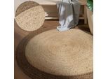 Teppich HANSE HOME "Jutta Juteteppich", beige (naturgreige, elfenbein), H:9mm Ø:200cm, Jute, Teppiche, Teppich, 100% Jutefaser, Natur, Wohnzimmer, Esszimmer, Flur, Boho, Skandi