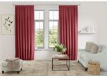 Vorhang MY HOME "Parry" Gr. 4, rot (bordeaux), B:140cm H:245cm, Polyester, Recyceltes Material, Gardinen, Vorhang, 2-er Set, blickdicht, monochrom, basic, einfarbig, Bestseller