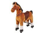 My Baby Lou Reitpferd , Braun , Metall, Textil , 27x85x76 cm , unisex , AZO-frei, Bsci, EN 71 , Fussstützen, Haltegriffe , Spielzeug, Kinderfahrzeuge, Sonstige Kinderfahrzeuge
