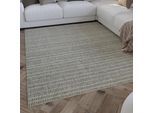 Wollteppich WECON HOME "Hamptons FORTYFIVE", grau, B:140cm H:15mm L:200cm, Schurwolle, Teppiche, Läufer, Schurwolle, Kurzflor, Wohn- & Schlafzimmer, elegant, Streifen