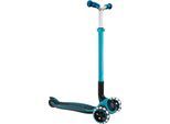 Tretroller GLOBBER "ACE LIGHTS, mit Leuchtrollen", blau, Roller, KinderB:37cm L:61cm, B:37cm L:61cm