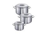 Topf-Set SCHULTE-UFER "Romana", silber (silberfarben), Töpfe, Induktion