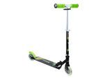 Scooter MUUWMI "Aluminium Scooter 125 mm mit Leuchtrollen", grün, RollerB:34,5cm L:71,5cm, B:34,5cm L:71,5cm