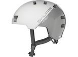 Fahrradhelm ABUS "SKURB ACE" Gr. M, silber (silber weiß), Helme, M Kopfumfang: 55cm - 59cm