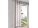 Gardine HEINE HOME Gr. 3, hellgrau, B:140cm H:225cm, Polyester, Gardinen, Gardine