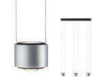 PAULMANN LED Pendelleuchte "Aldan", schwarz (schwarz, aluminiumfarben), 3, Ø 10cm H: 8,5cm, 1 Stk., Leuchten, LED Pendelleuchte