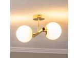 Deckenlampe Linea, gold, zweiflammig