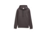 TOM TAILOR Herren Hoodie Sweatshirt, schwarz, Uni, Gr. M