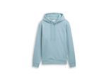 TOM TAILOR Herren Hoodie Sweatshirt, grün, Uni, Gr. M