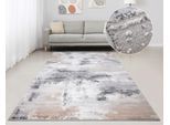 Teppich MY HOME "Oleas" Gr. 7, grau, B:240cm H:24mm L:320cm, Kunstfaser, Teppiche, Teppich, Vintage-Look, abstraktes Design, weiche Haptik, pflegeleicht