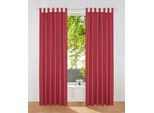 Vorhang MY HOME "Raja" Gr. 5, rot, B:140cm H:265cm, Polyester, Recyceltes Material, Gardinen, Vorhang, 2er-Set, Bestseller, einfarbig, modern, pflegeleichte Mikrofaser